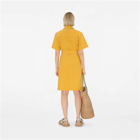 burberry embroidered cotton-silk dress|Cotton Blend Shirt Dress in Sunflower .